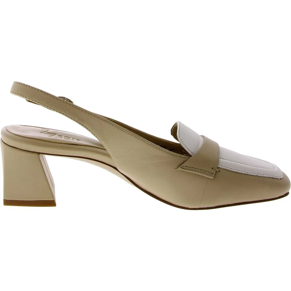 27 Edit Womens HUNNY Leather Pointed toe Slingback Heels