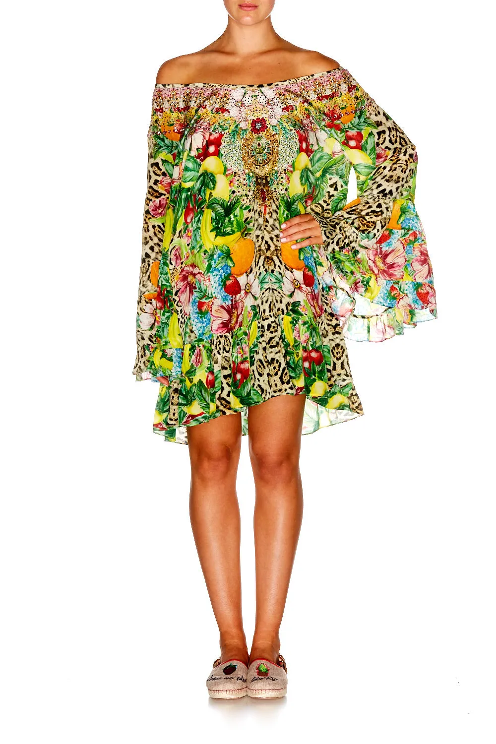 A LINE FRILL DRESS COOL CAT