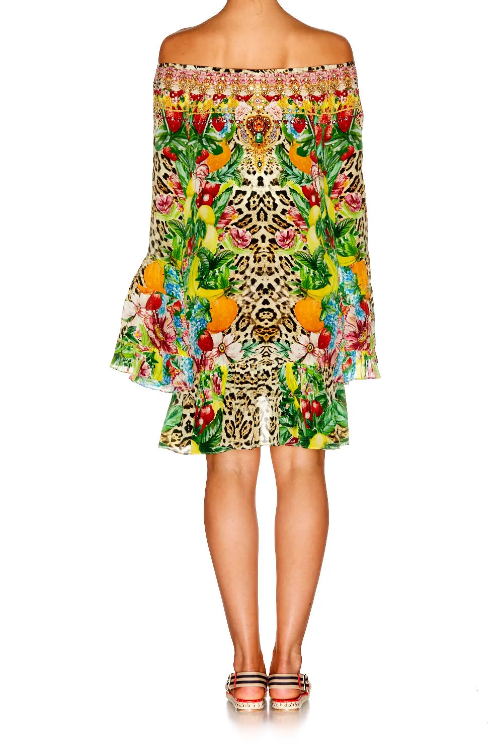 A LINE FRILL DRESS COOL CAT