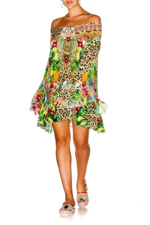 A LINE FRILL DRESS COOL CAT