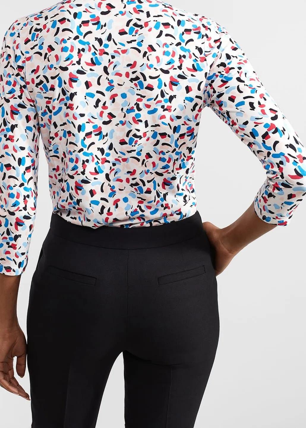 Aimee Printed Top 0124/2278/3669l00 Ivory-Multi