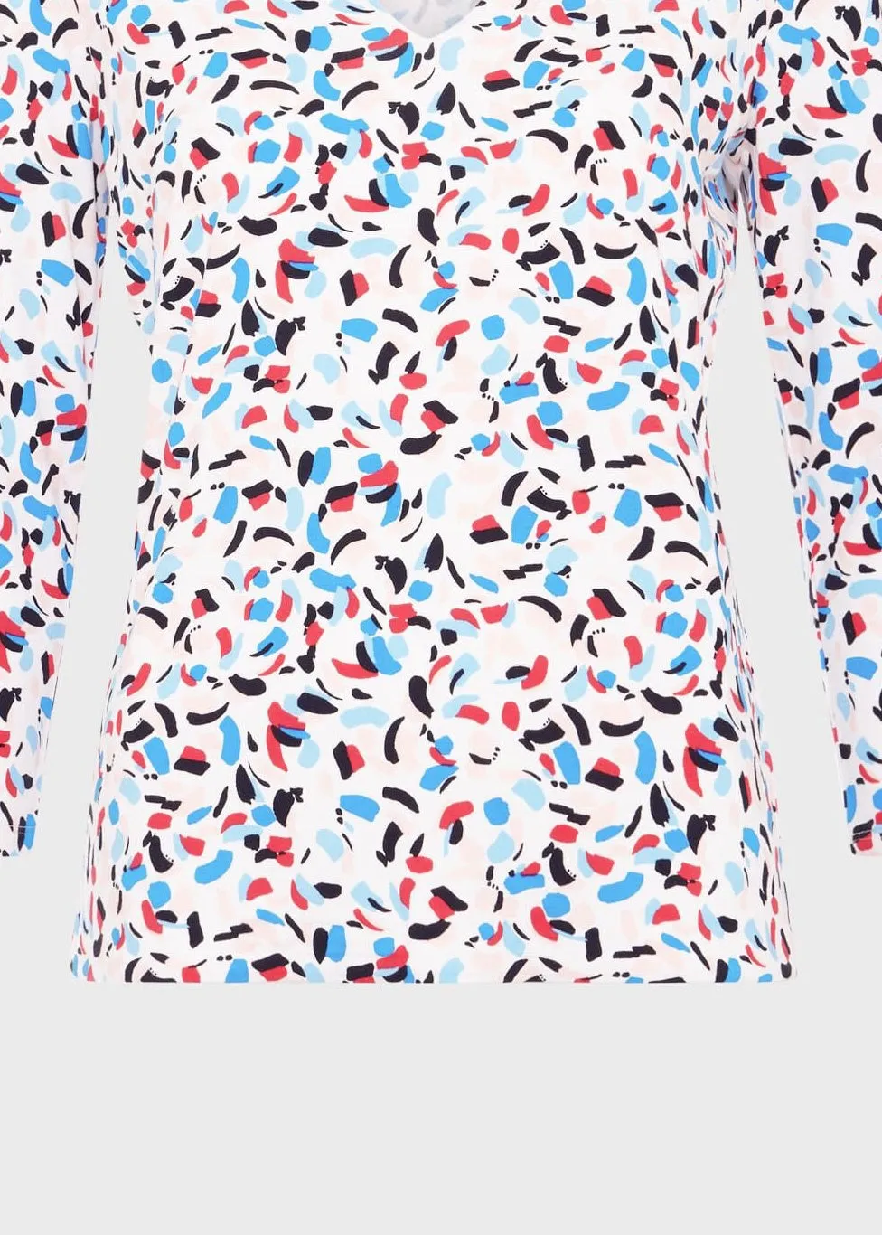 Aimee Printed Top 0124/2278/3669l00 Ivory-Multi
