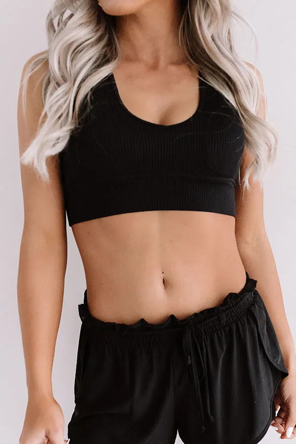 Aligned For Success Lounge Bra In Black