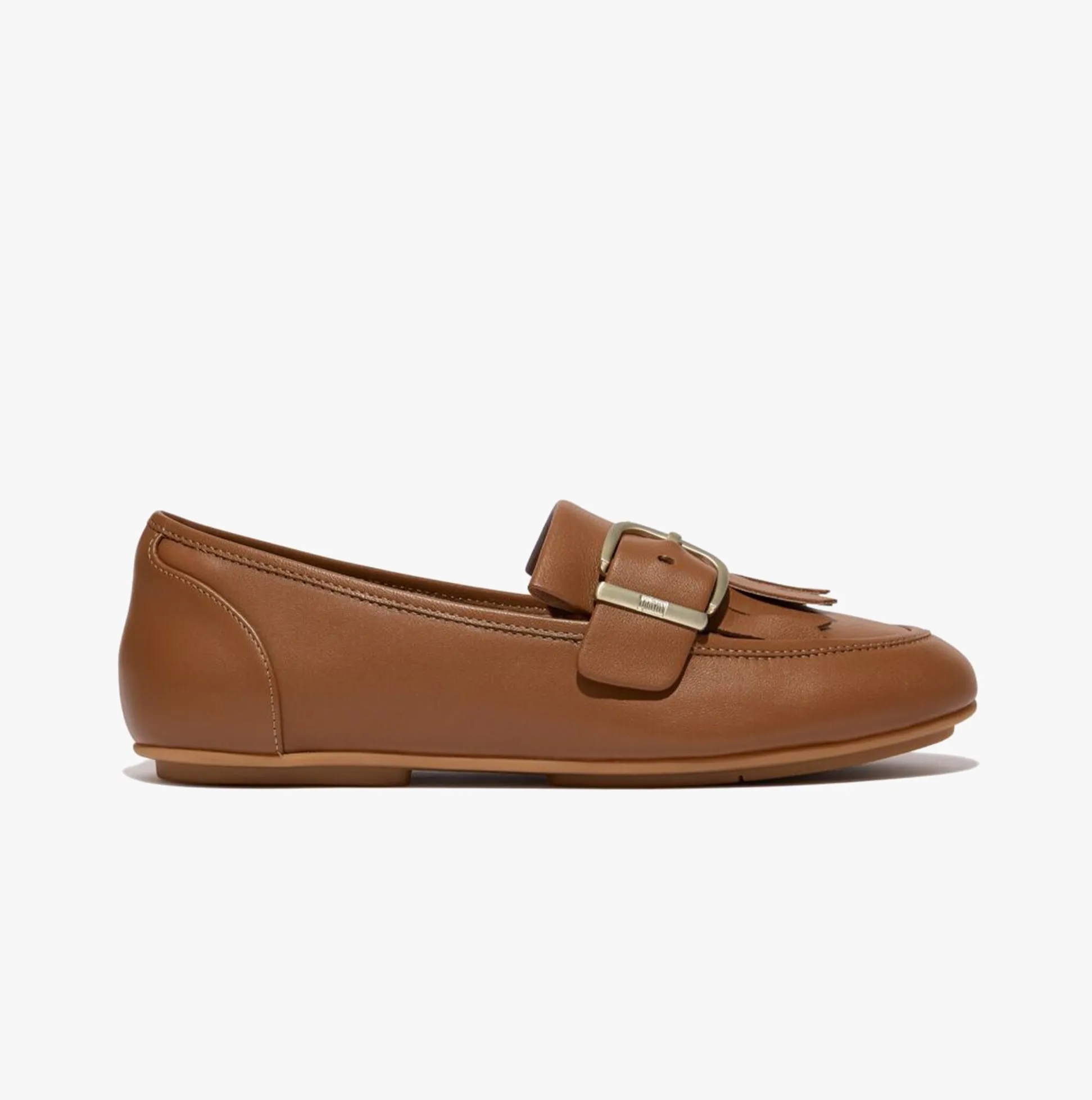 ALLEGRO FRINGE BUCKLED Womens Loafers Light Tan
