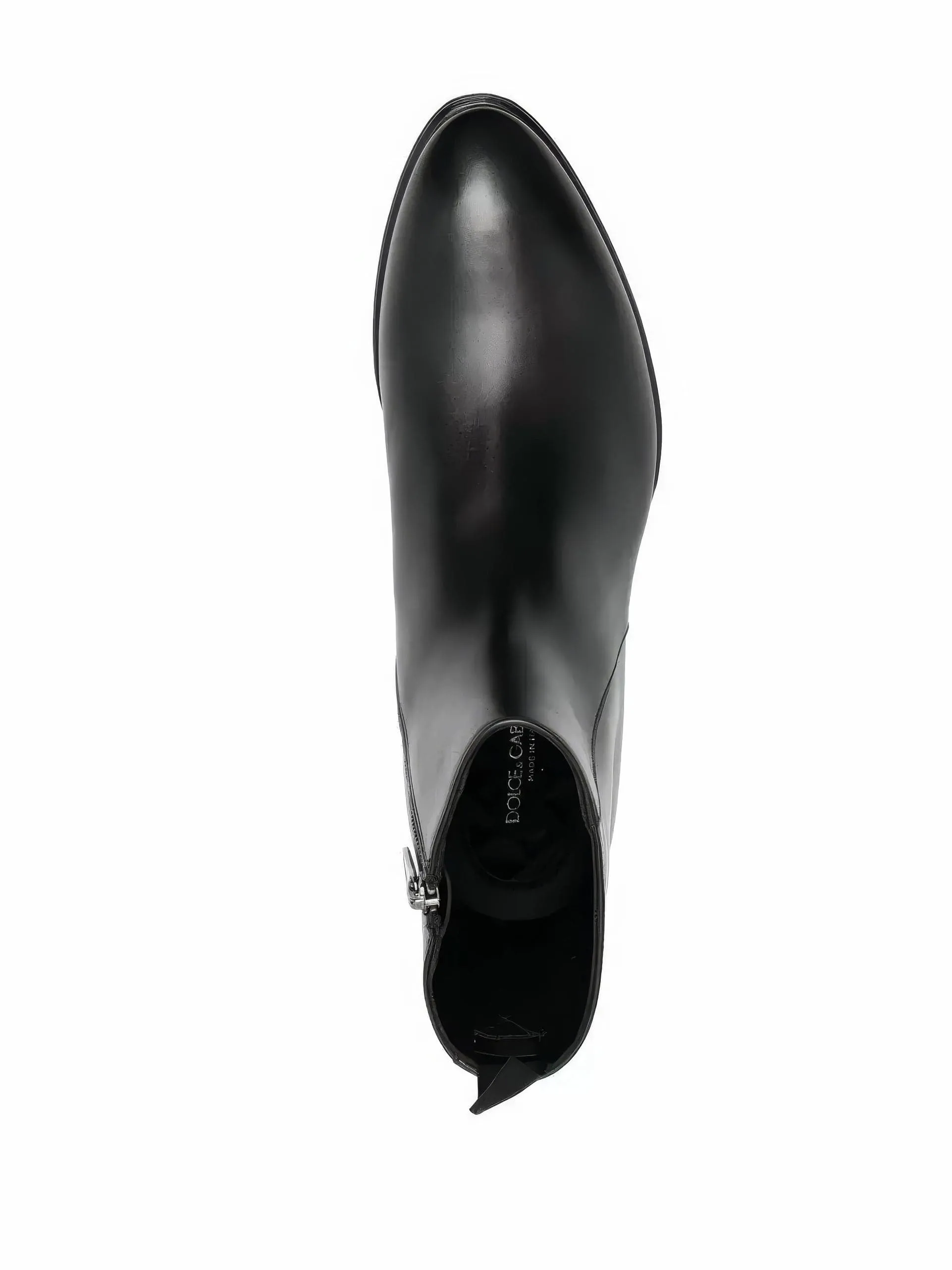Almond-Toe Polished Boots