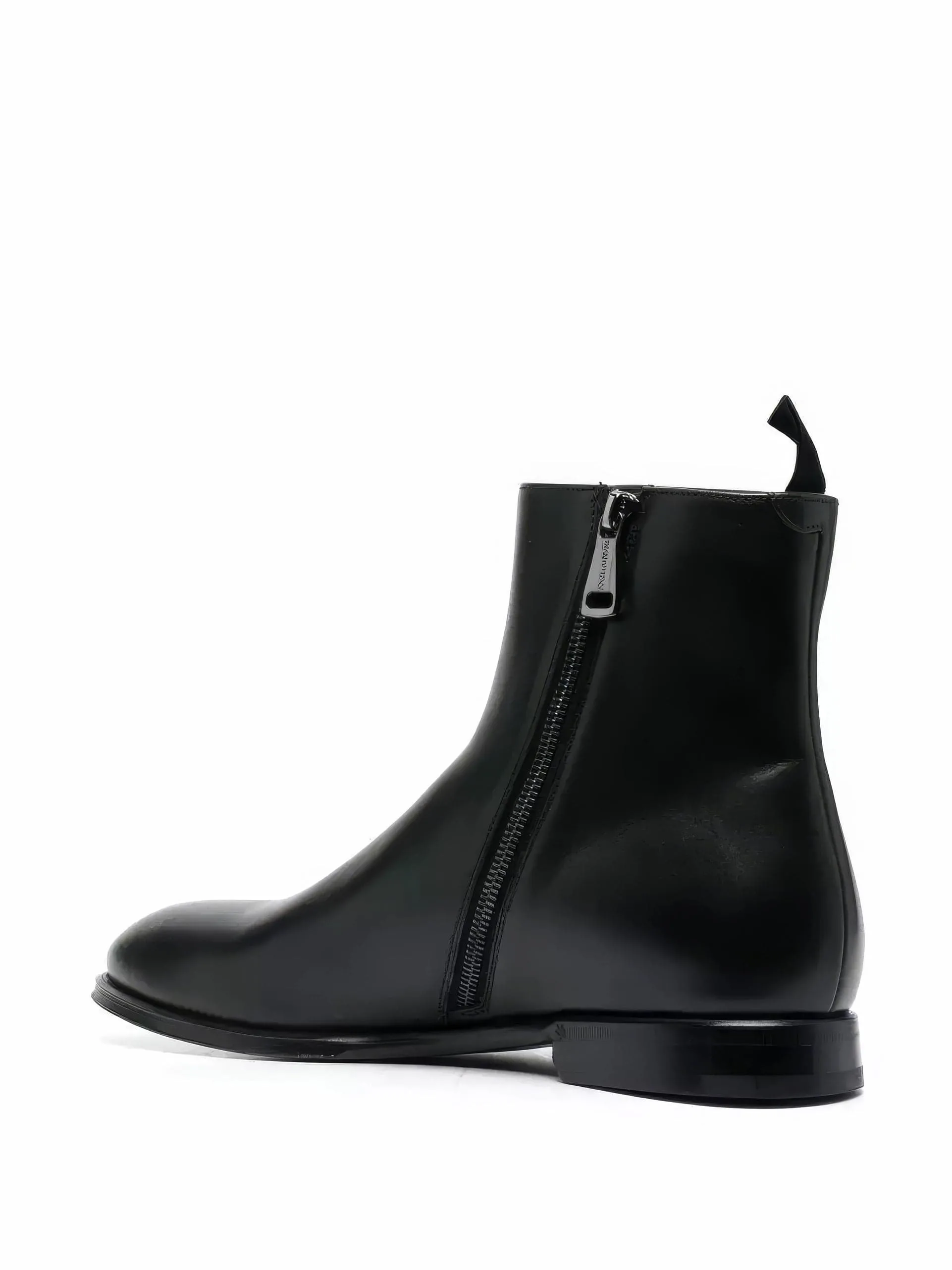Almond-Toe Polished Boots