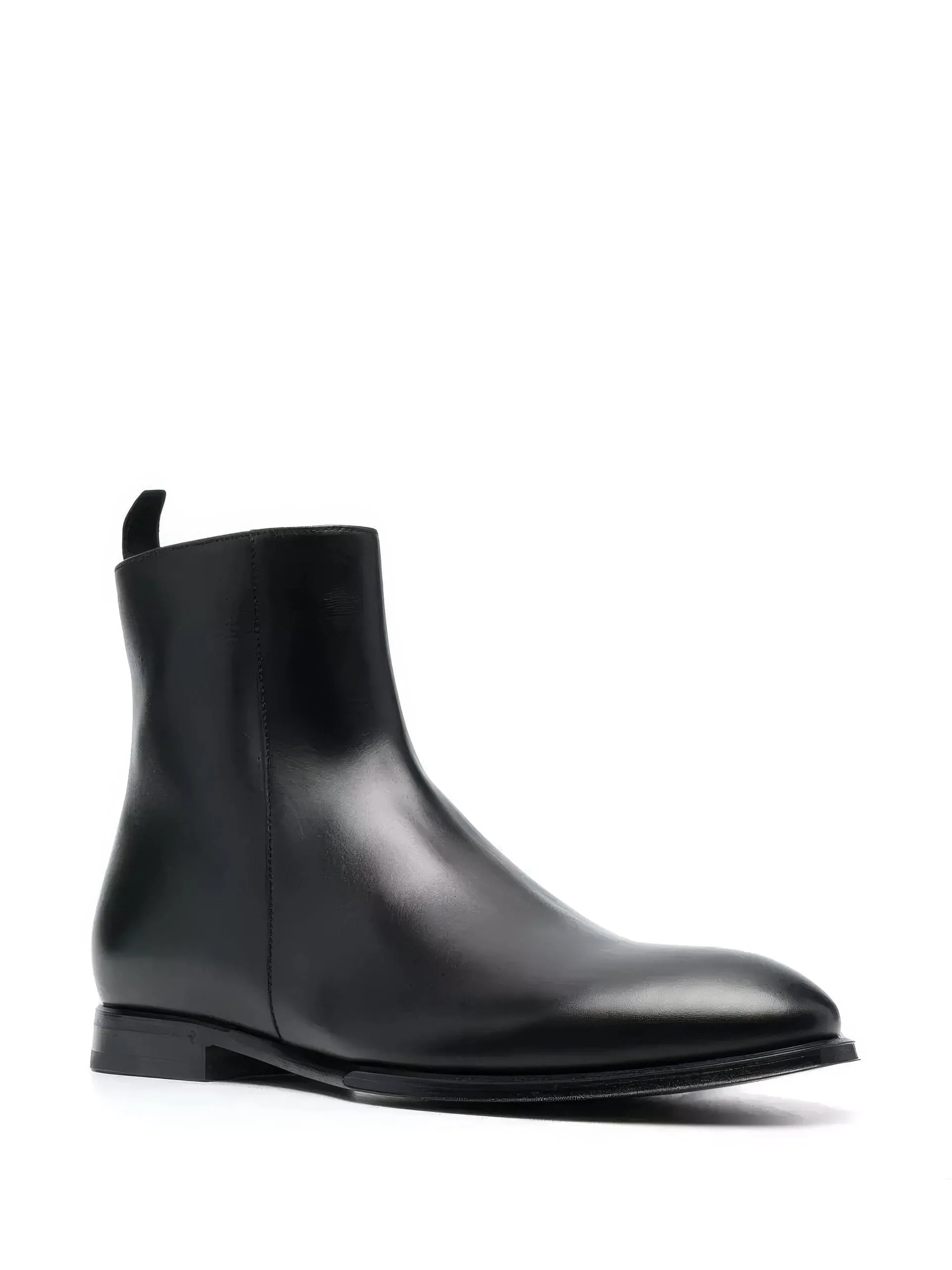 Almond-Toe Polished Boots