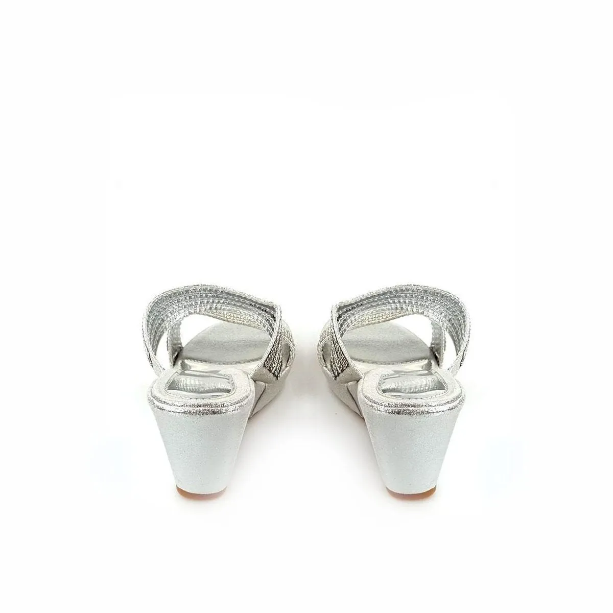 Arya 2 Strap Diamante Wedge Mule