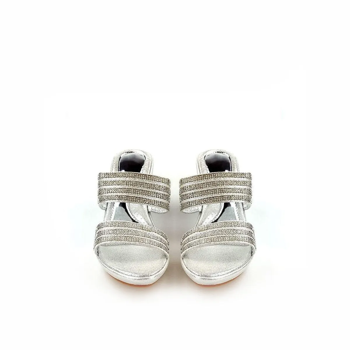 Arya 2 Strap Diamante Wedge Mule