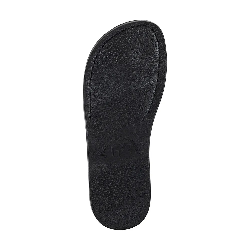 Aviv - Leather Wide Strap Sandal | Brown