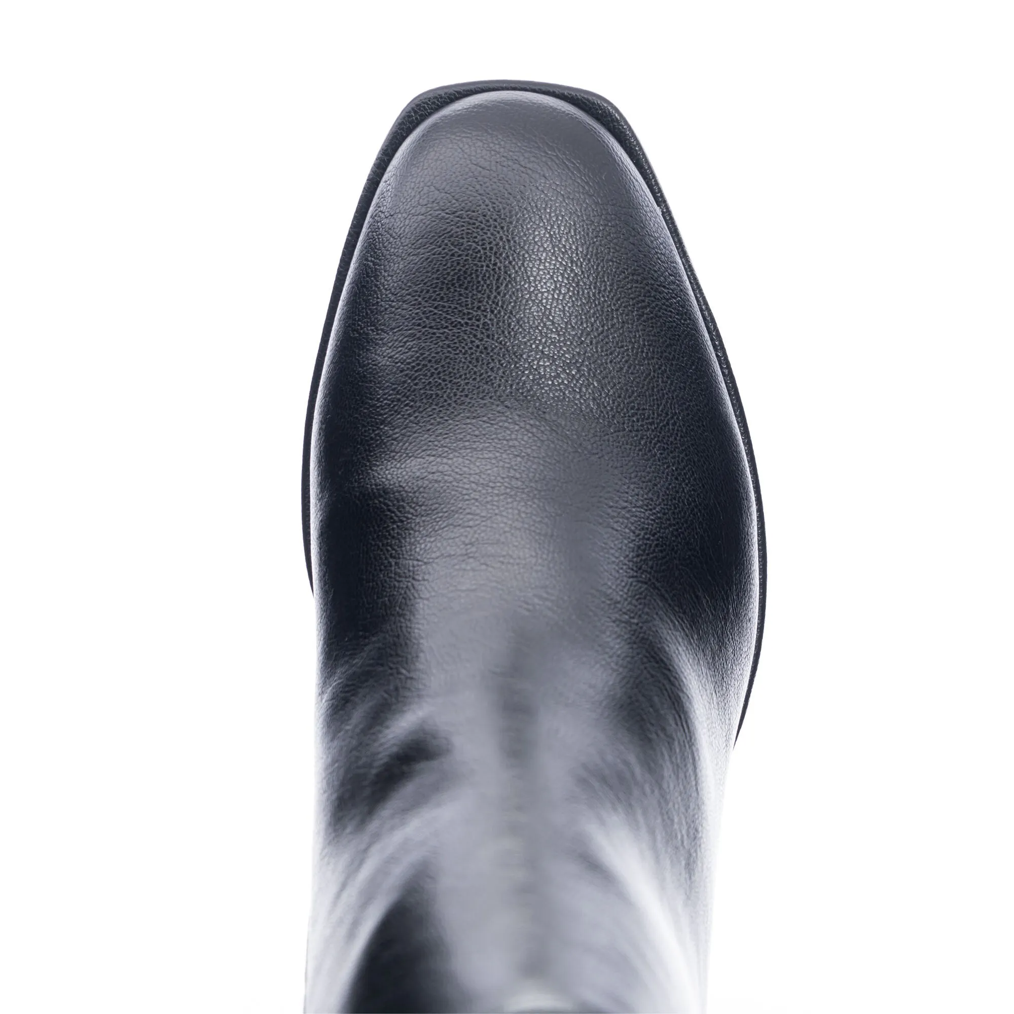 Black Blocked Heel Dodger Bootie