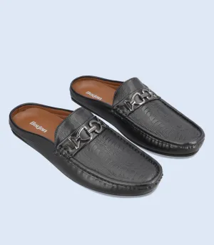 BM6683-BLACK-Men Mules