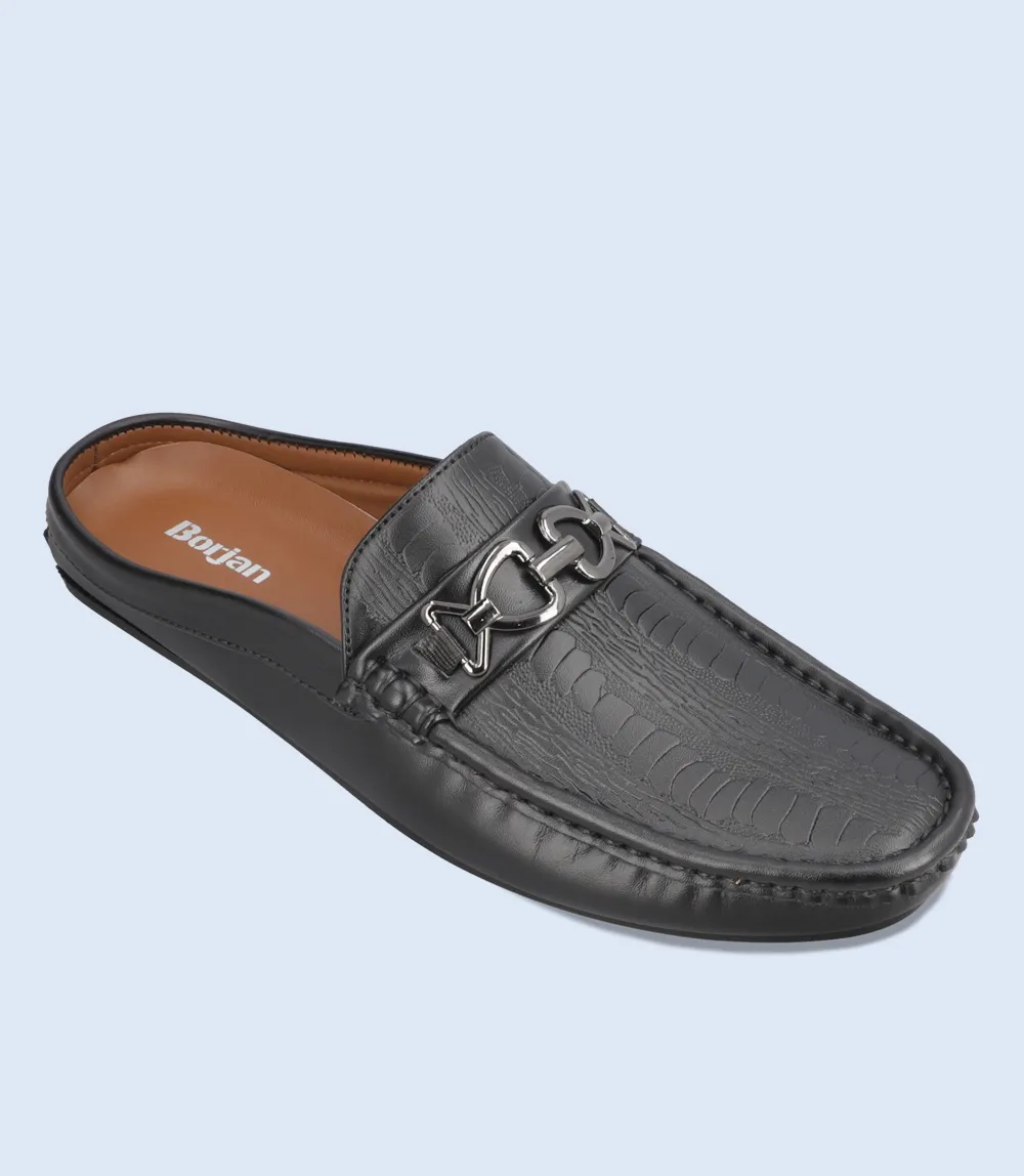 BM6683-BLACK-Men Mules