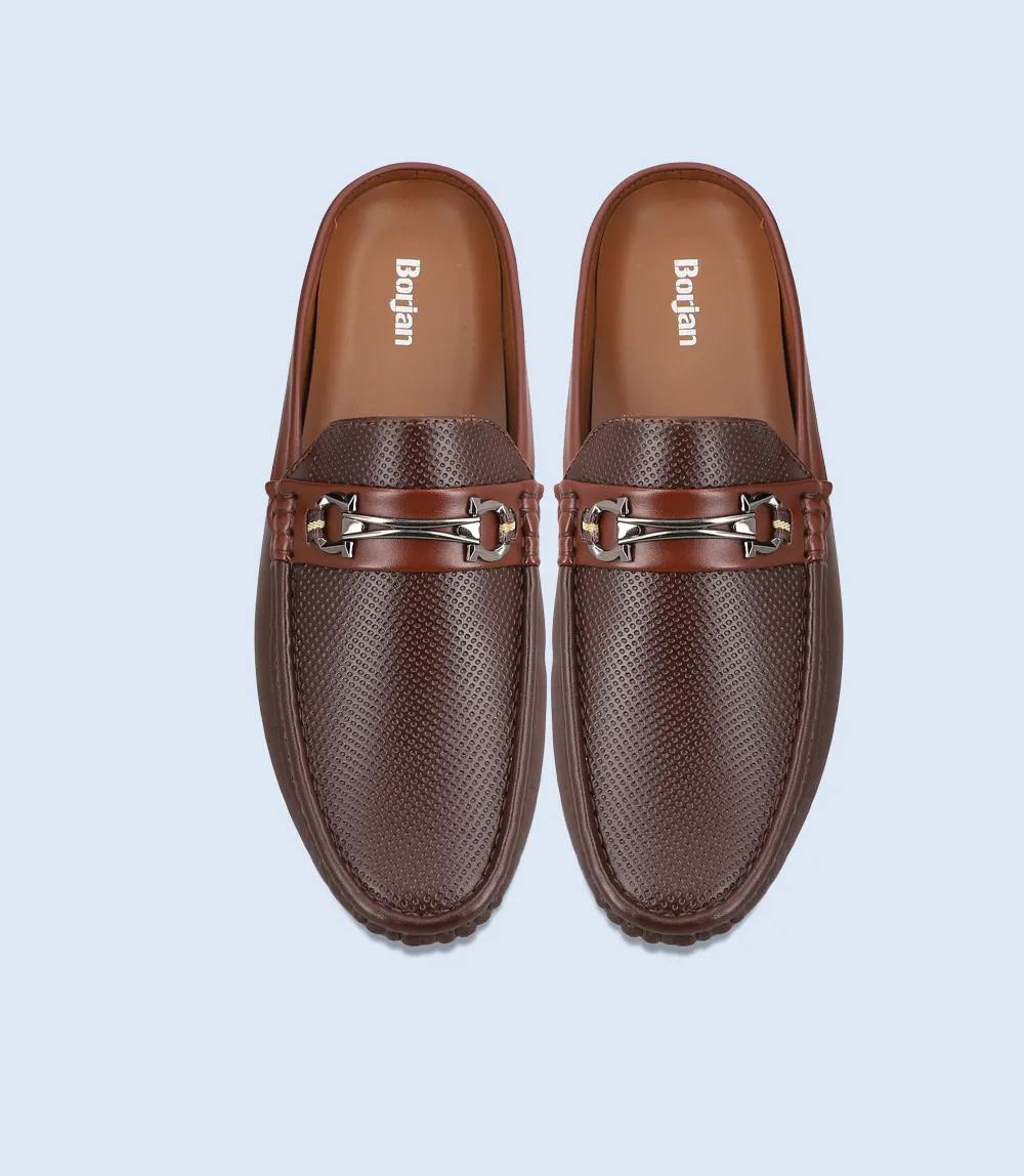 BM6695-COFFEE-Men Mules