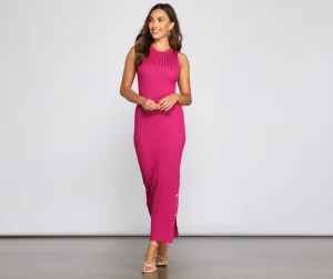Button Up In Style Midi Dress
