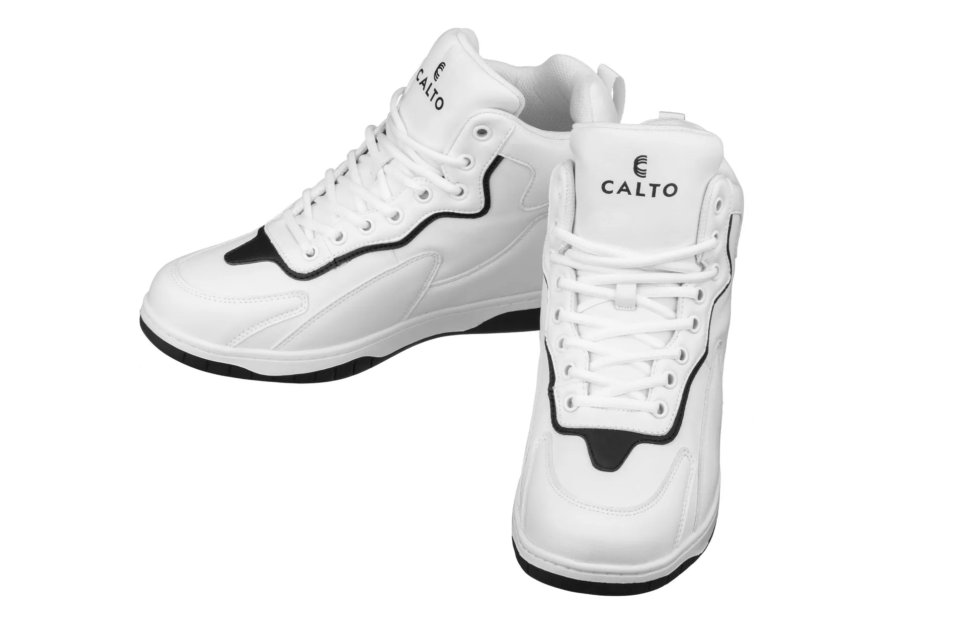 CALTO - S3269 - 3.2 Inches Taller (White/Black) - Sneakers