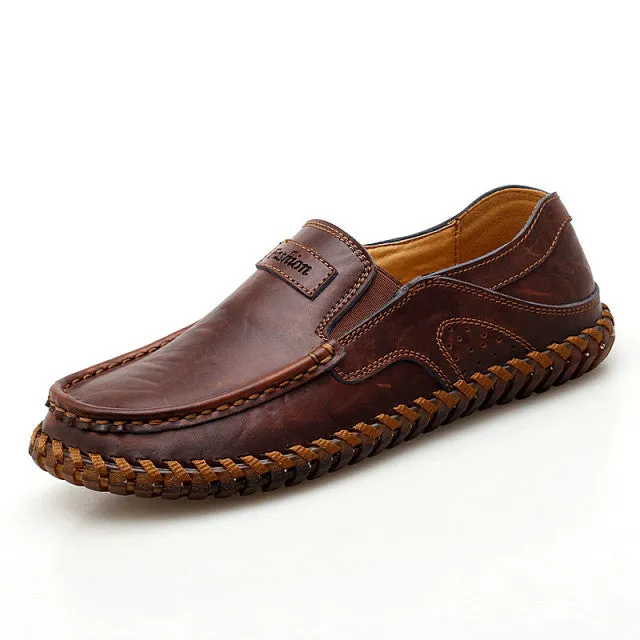 Causal Men Shoes High Quality Handmade Vintage Loafers Big Size