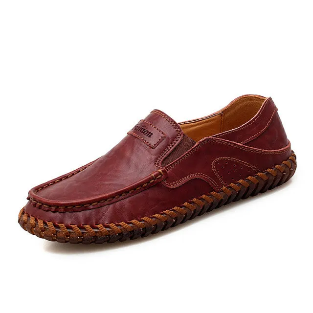 Causal Men Shoes High Quality Handmade Vintage Loafers Big Size