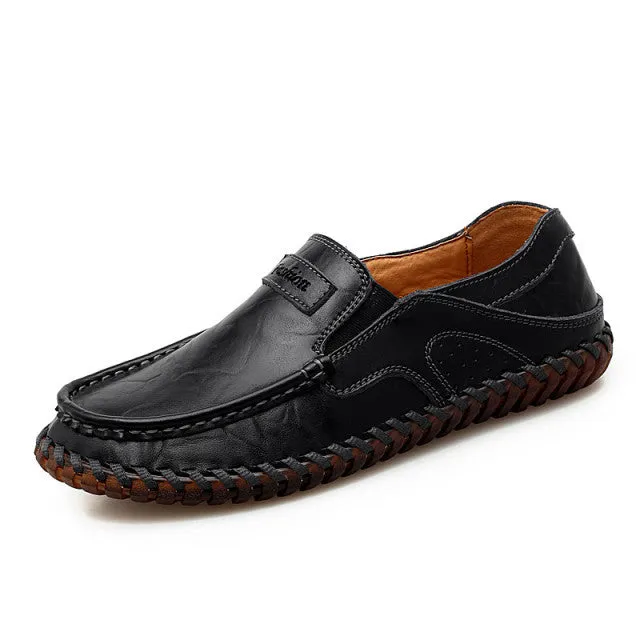 Causal Men Shoes High Quality Handmade Vintage Loafers Big Size