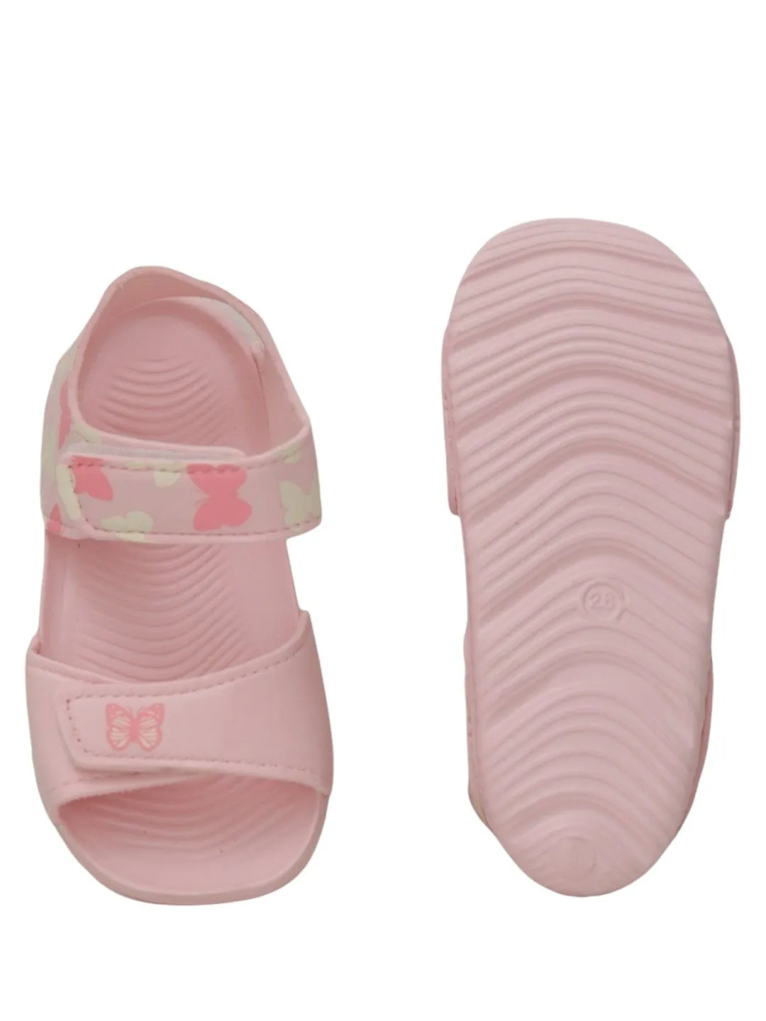 Charming Flutter Butterfly Print Sandals