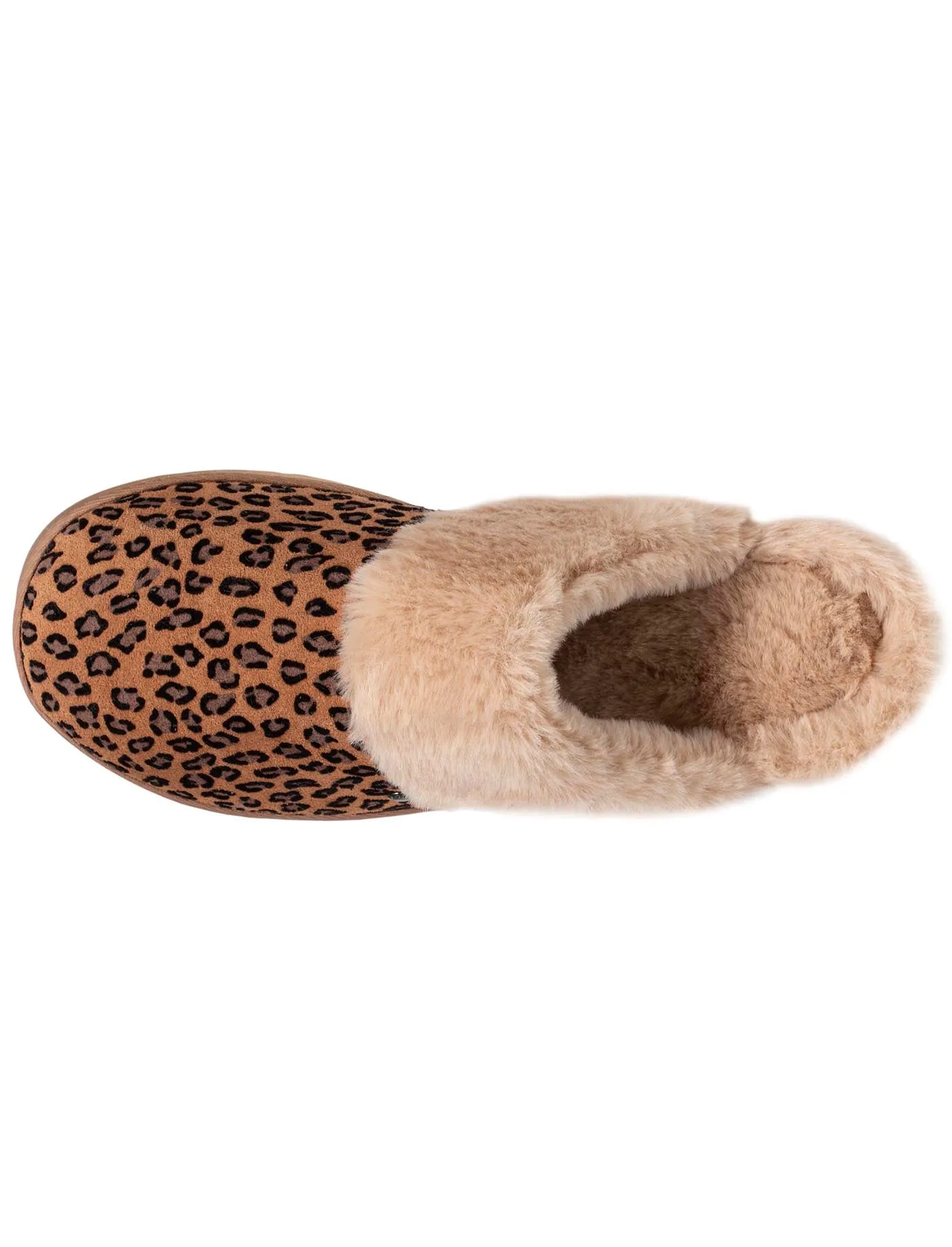 Chaussons mules cuir Femme Léopard