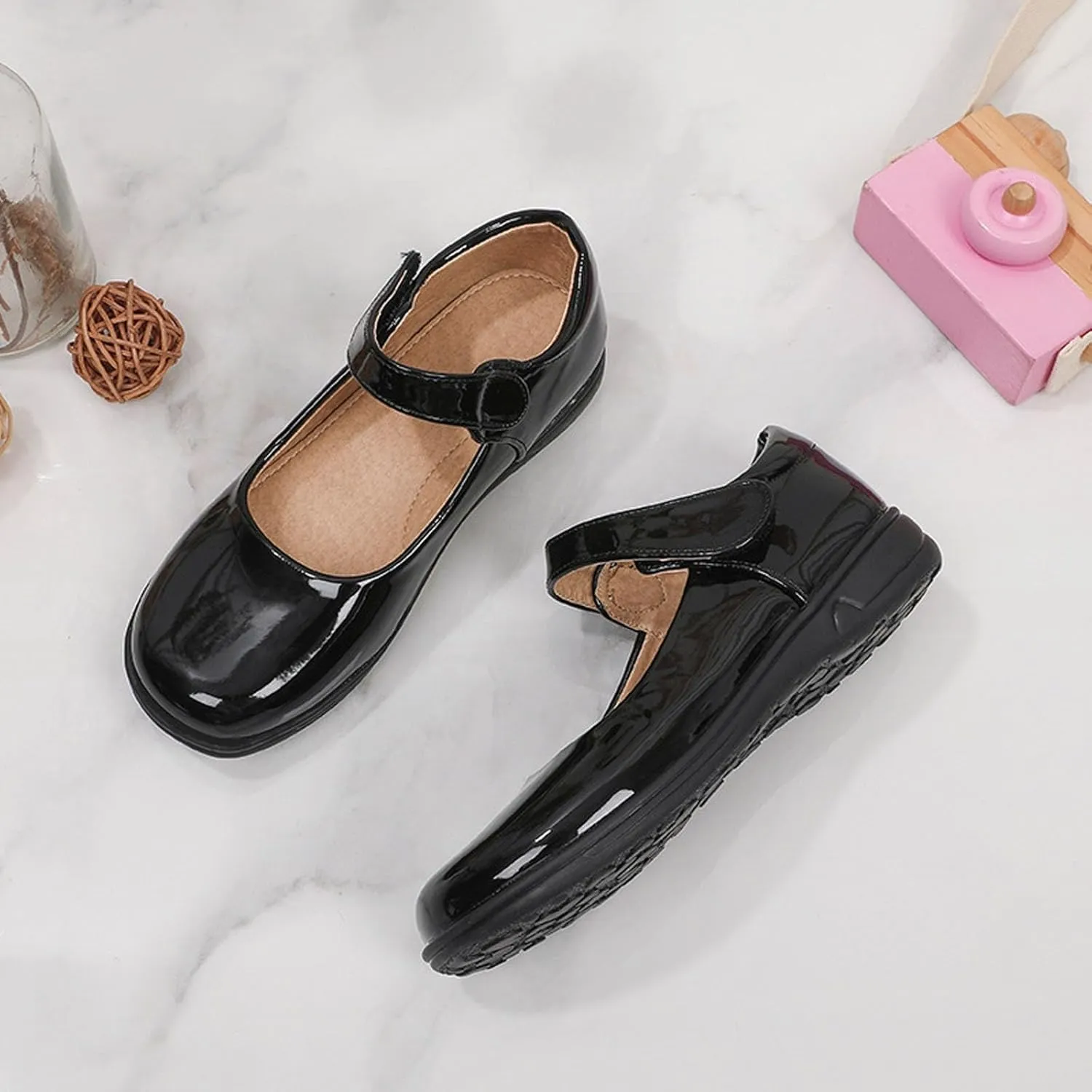 Children's Girl Mary Jane Leather Shoes Princess Classic Wedding Birthday Pary Dress Low Heel Platform Flat