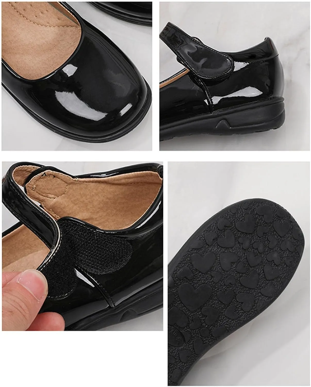 Children's Girl Mary Jane Leather Shoes Princess Classic Wedding Birthday Pary Dress Low Heel Platform Flat