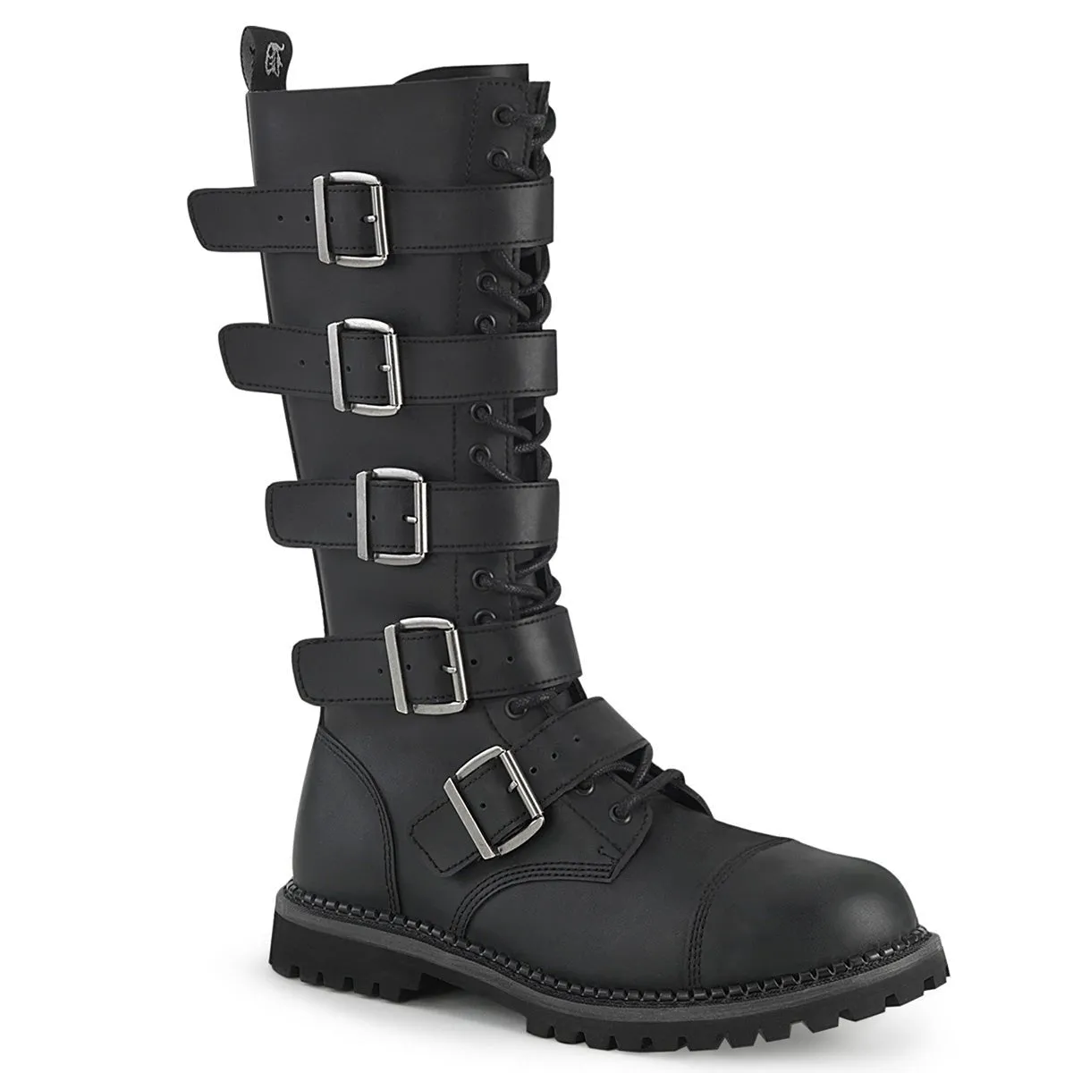 DemoniaCult Riot 18BK Unisex/Mens Knee Length Boots