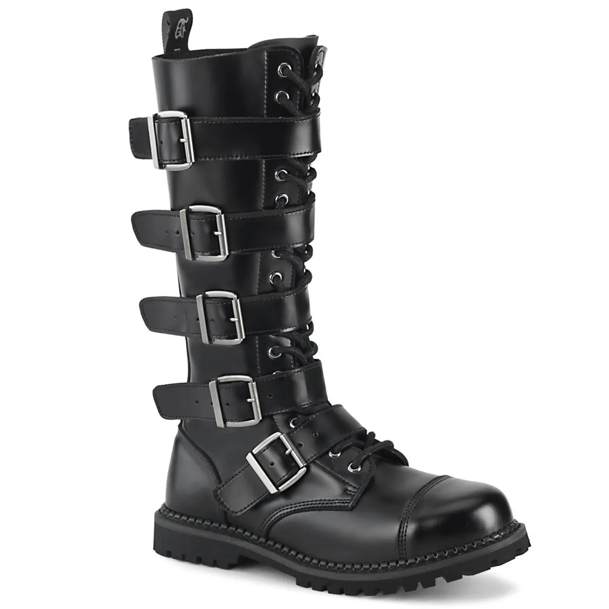 DemoniaCult Riot 18BK Unisex/Mens Knee Length Boots