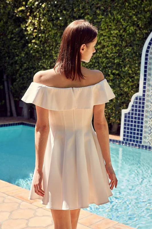Elegant Ruffle Off-the-Shoulder Dress