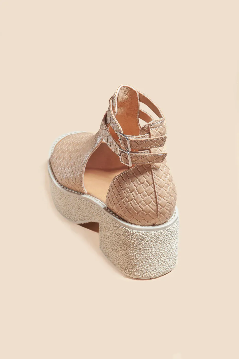 Elizabeth Heeled Sandals in Tan - FINAL SALE
