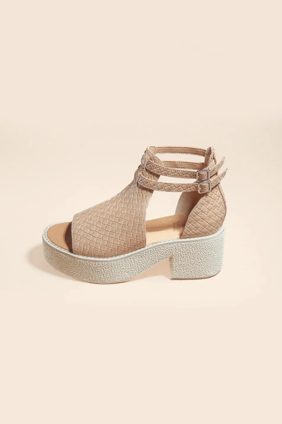 Elizabeth Heeled Sandals in Tan - FINAL SALE