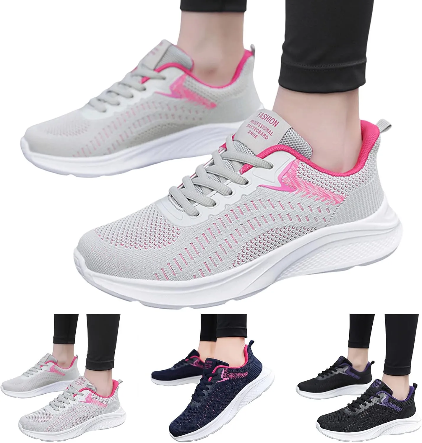 Girl Fashion Sneakers Business Casual Shoes Women Sneakers Fashion Summer New Pattern Mesh Breathable Comfortable Non Slip Lace Up Large Shoes Espadrilles Workout Gym Outdoor Shoes