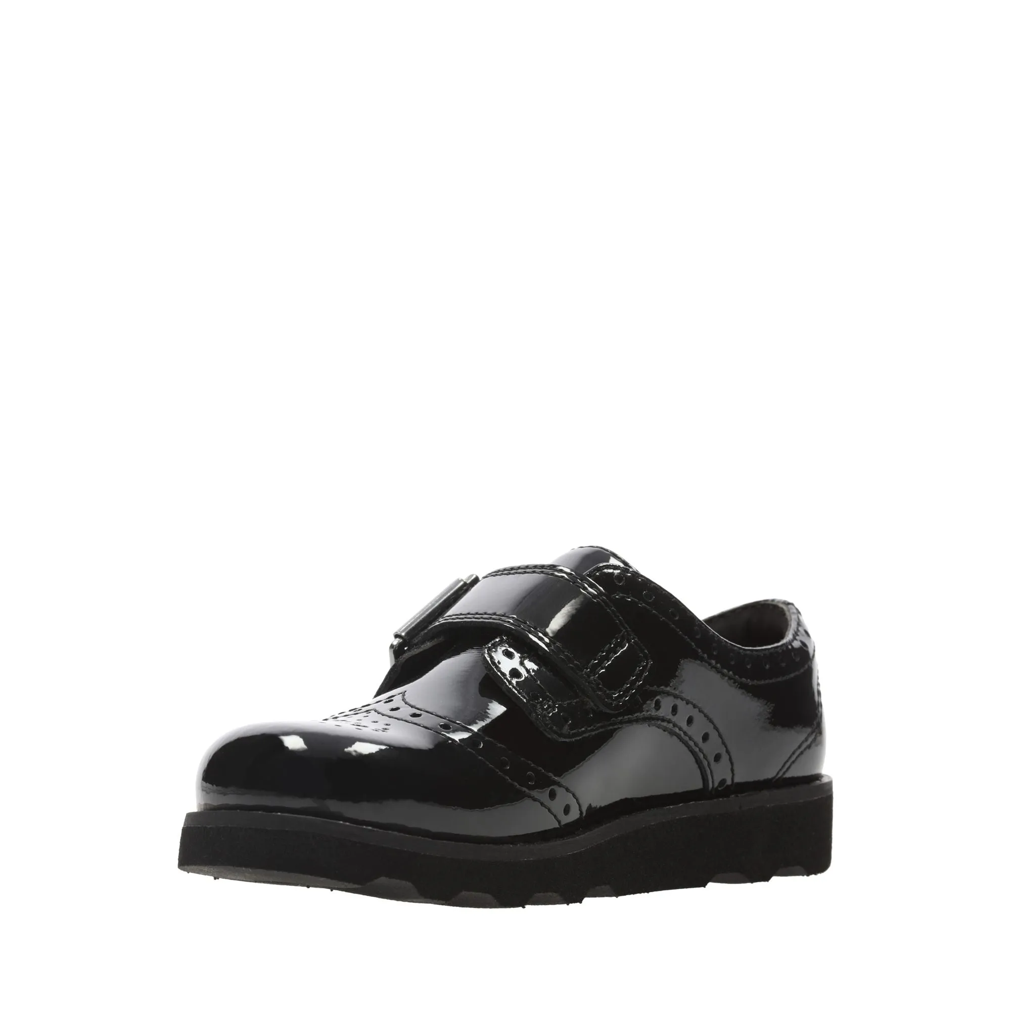 Girls Clark Crown Pride Black Patent Leather