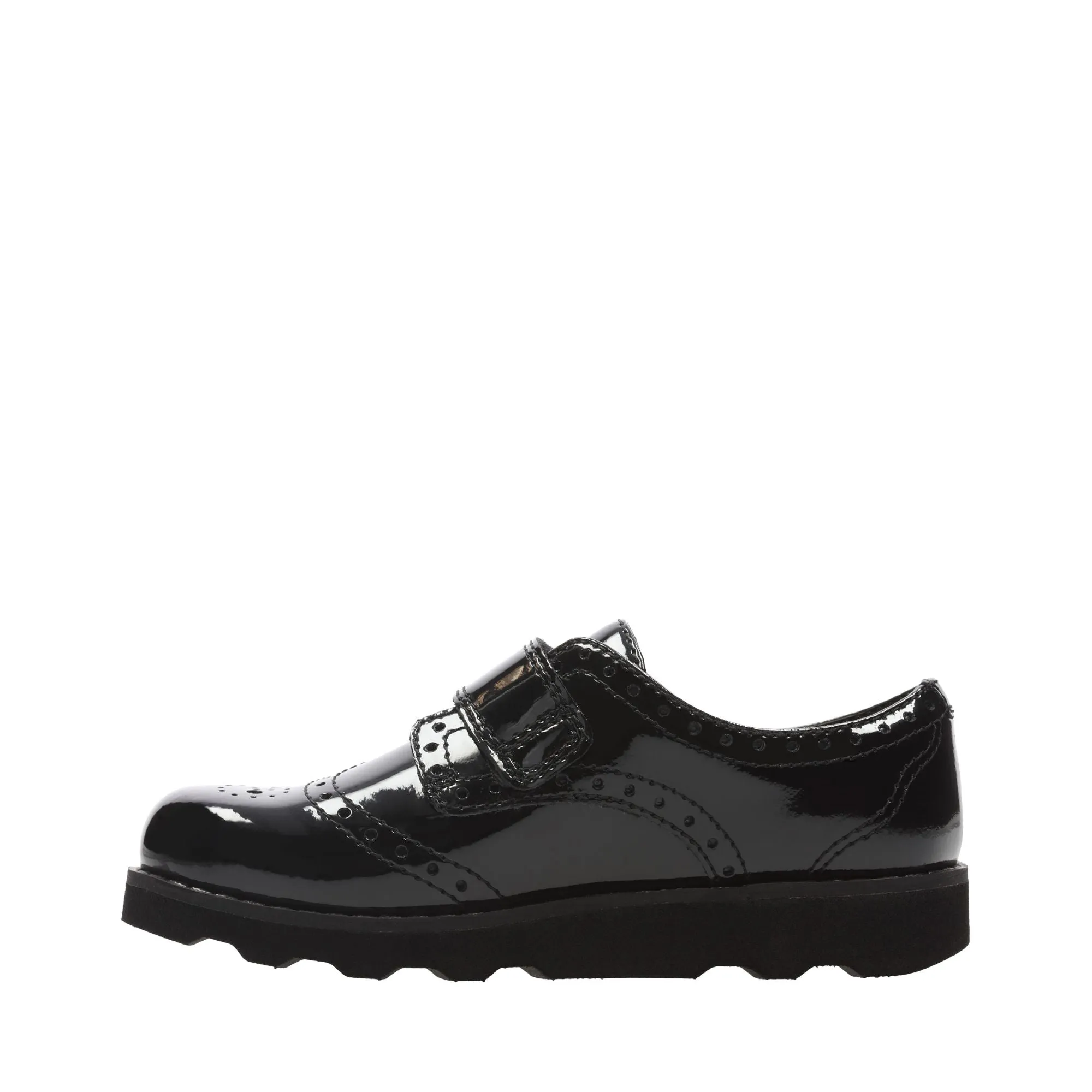 Girls Clark Crown Pride Black Patent Leather