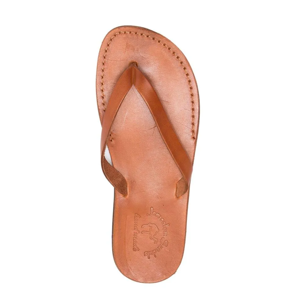 Jaffa - Leather Flip Flop Sandal | Honey