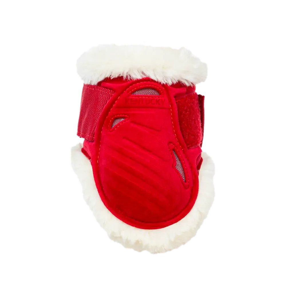Kentucky Horsewear Vegan Sheepskin Young Horse Fetlock Boots Velvet – Red