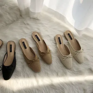 [Korean Style] Dalia Minimal Ribbon Mules