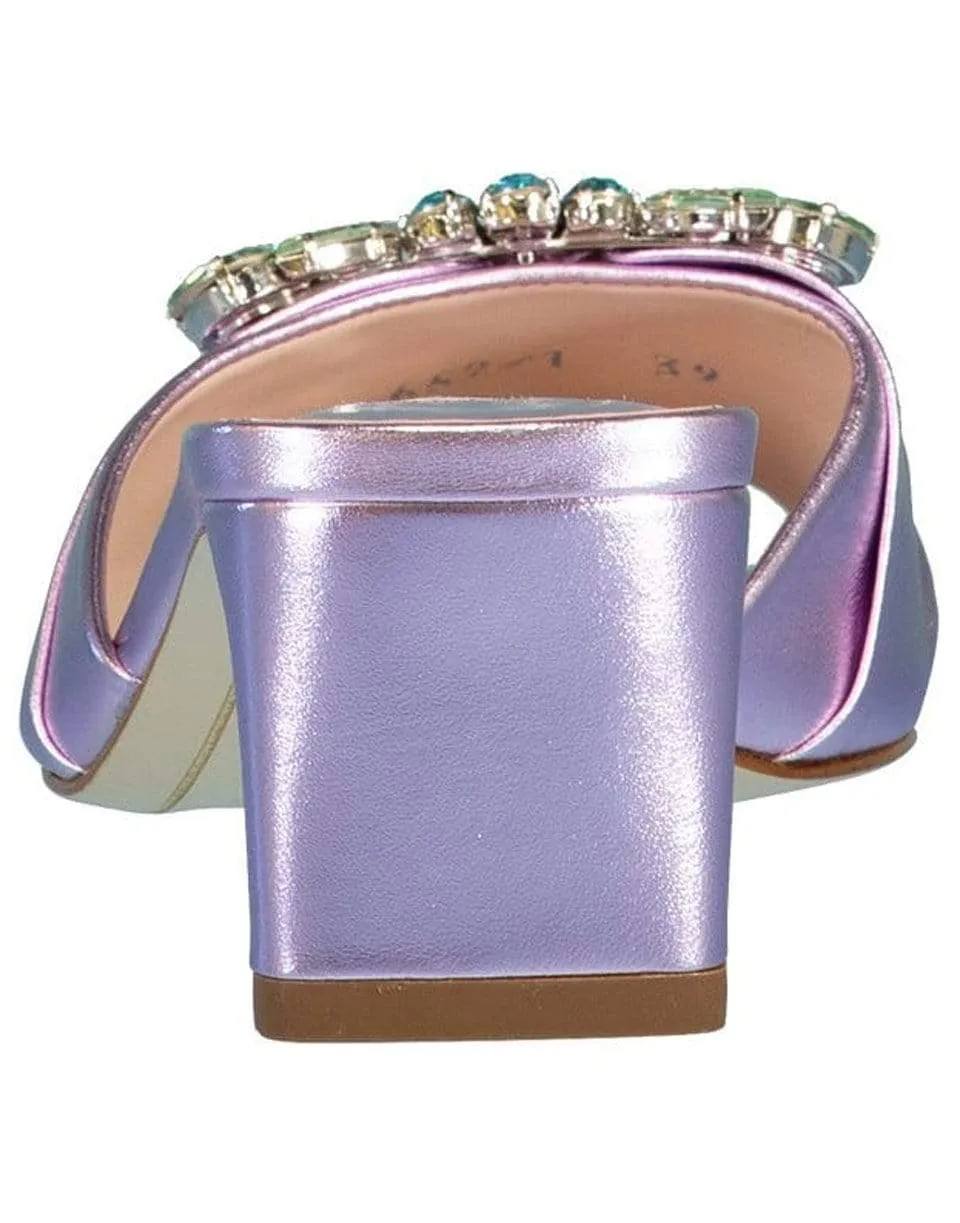 Lilac Mint Margaux Jeweled Mule