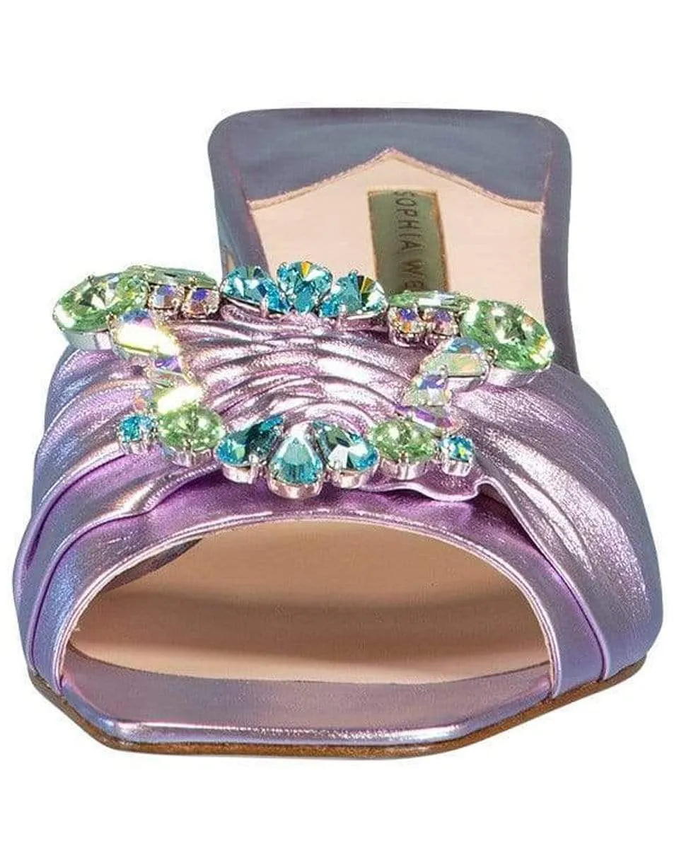 Lilac Mint Margaux Jeweled Mule