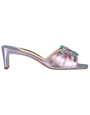 Lilac Mint Margaux Jeweled Mule