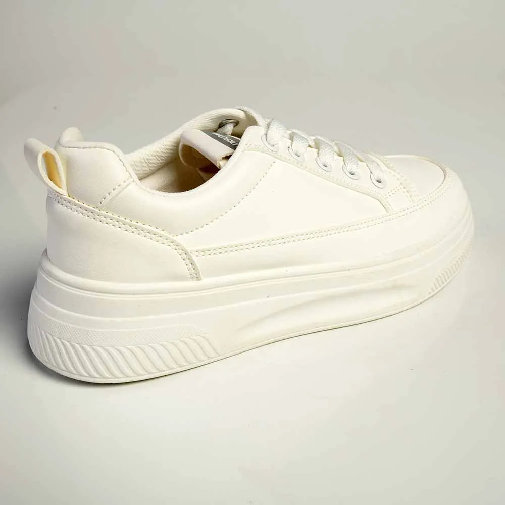 Madison Tylee Ladies Platform Sneaker - White