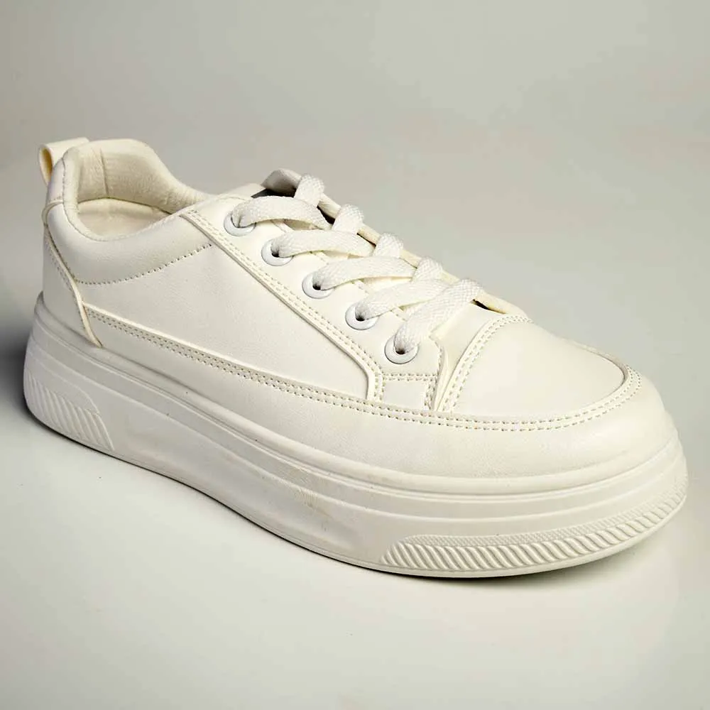 Madison Tylee Ladies Platform Sneaker - White