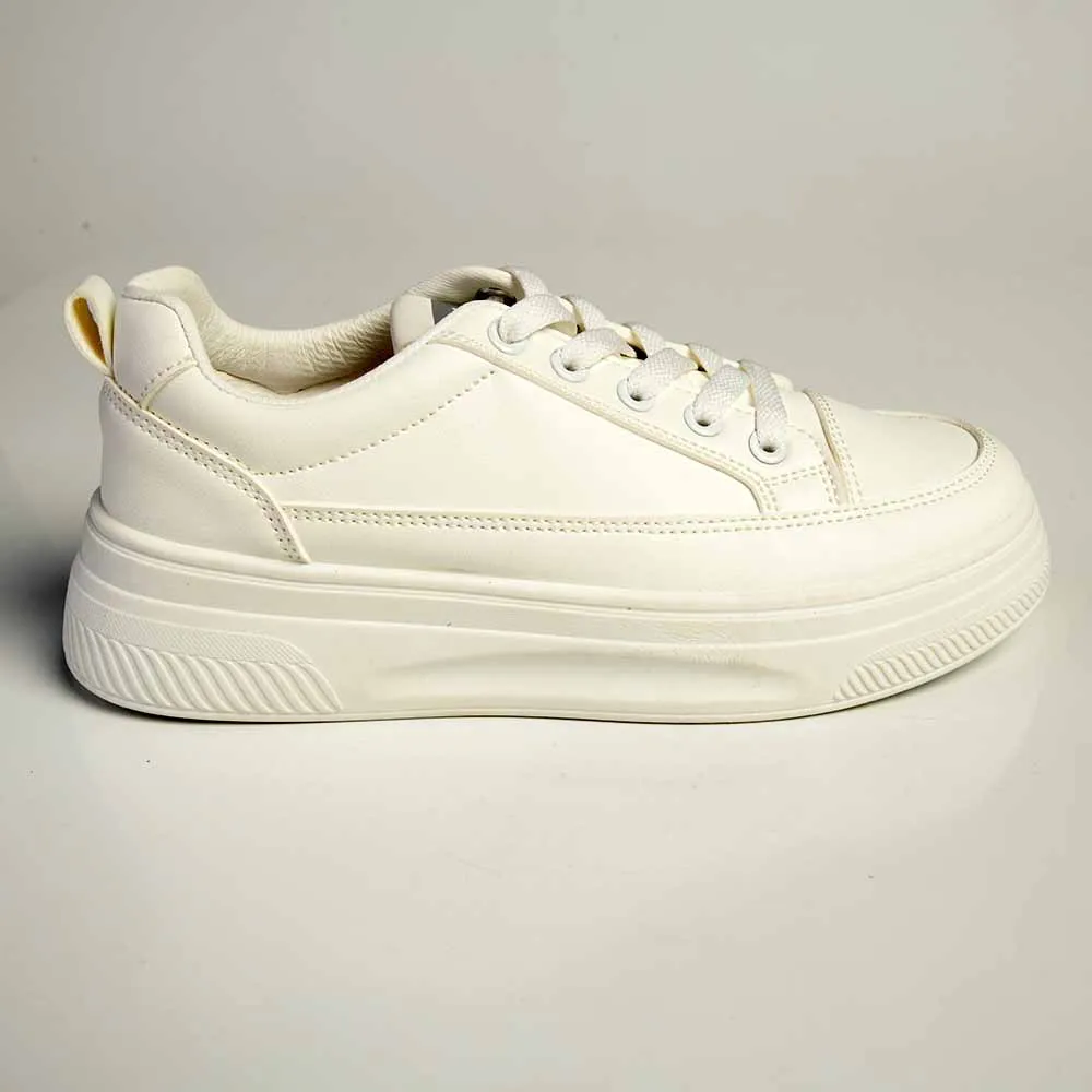 Madison Tylee Ladies Platform Sneaker - White