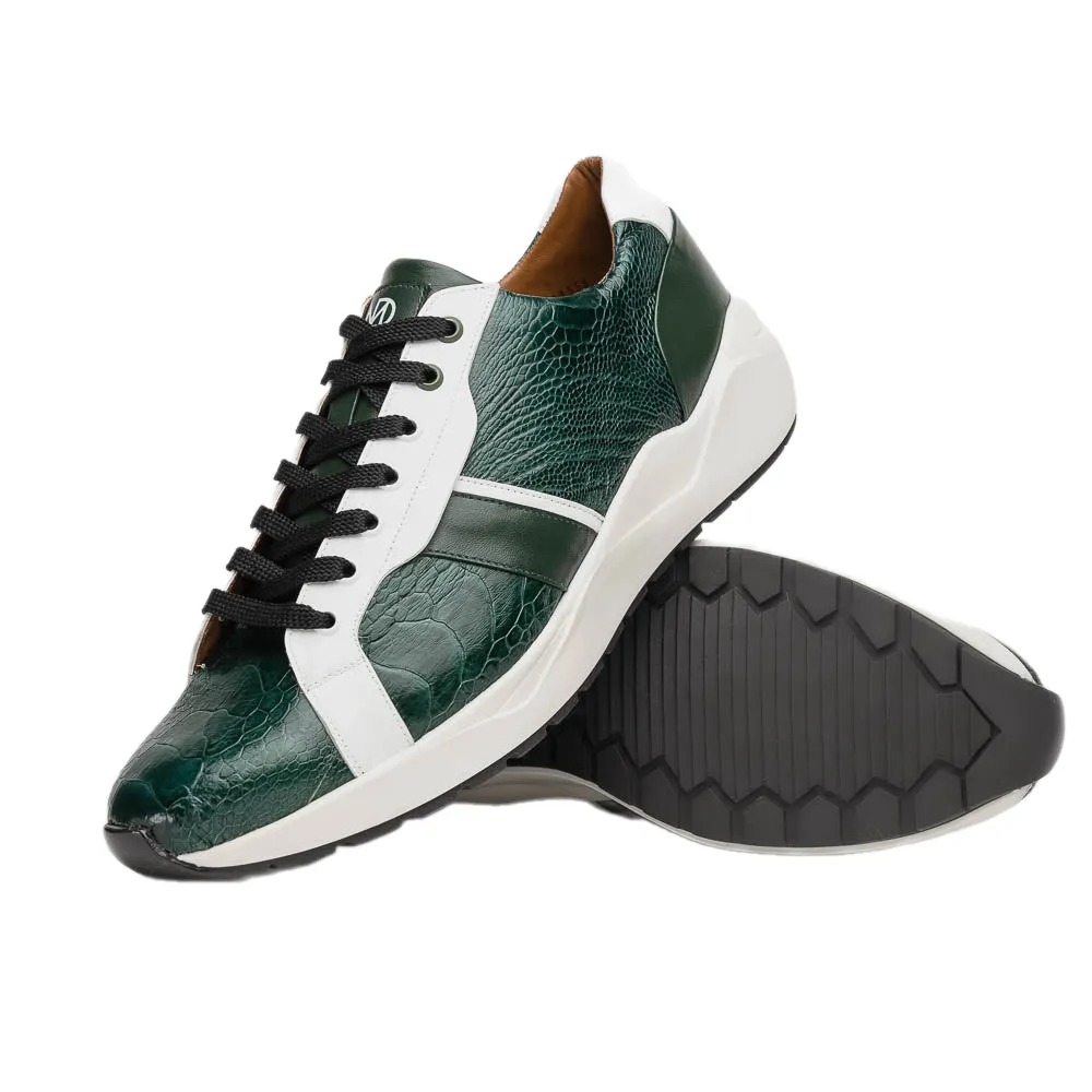 Marco Di Milano Lyon Ostrich and Rubber Green-white