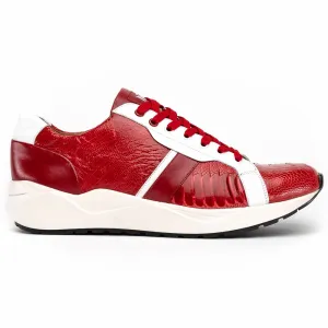Marco Di Milano Lyon Ostrich and Rubber Red-white