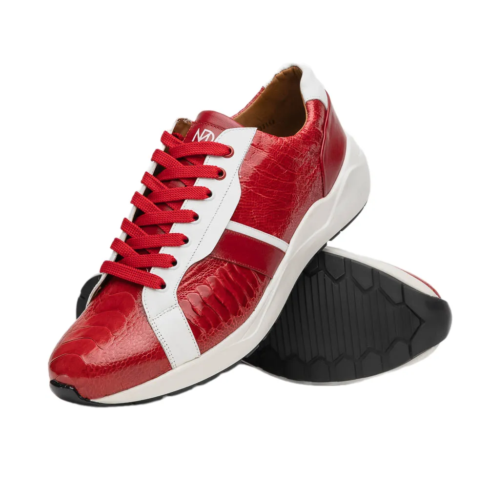 Marco Di Milano Lyon Ostrich and Rubber Red-white