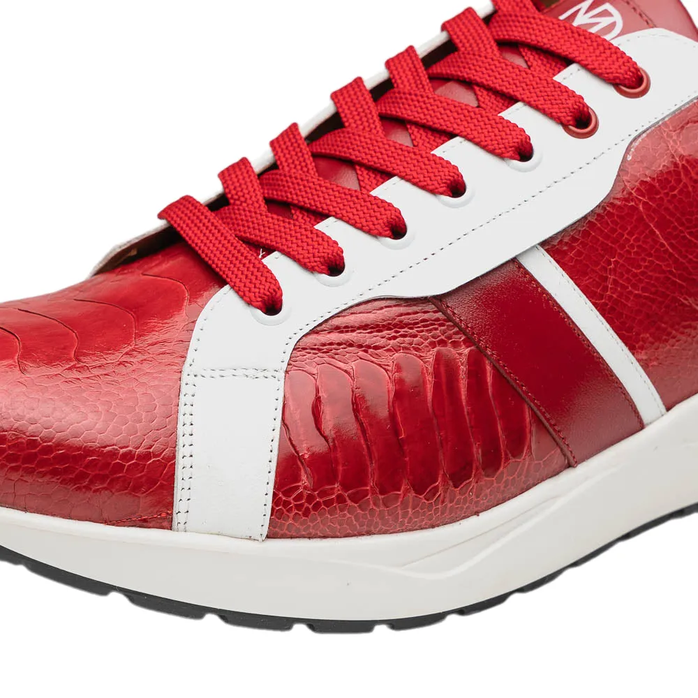 Marco Di Milano Lyon Ostrich and Rubber Red-white