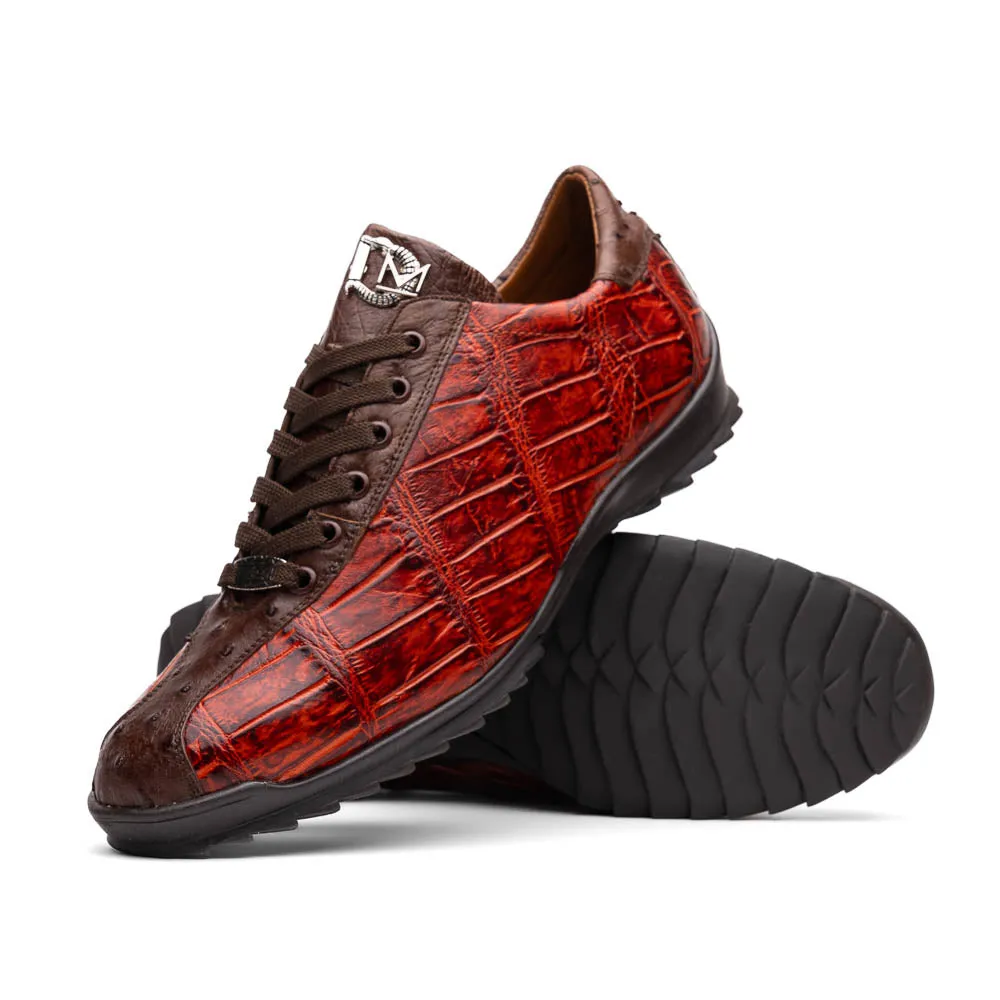 Marco Di Milano Saulo Alligator Ostrich and Rubber Cognac