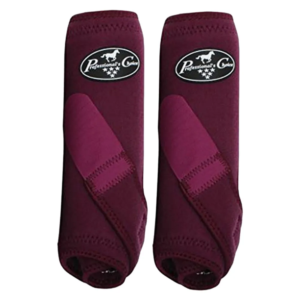Med Professional'S Choice Western Horse Front Rear 4-Pack Sports Boots Wine